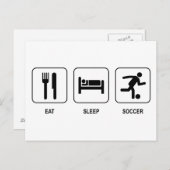Essen Sie Schlaf-Fußball Postkarte (Vorne/Hinten)
