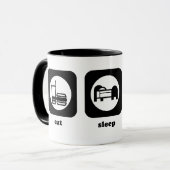 Essen Sie. Schlaf. Fußball. Tasse (Vorderseite Links)