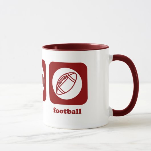 Essen Sie. Schlaf. Fußball. Tasse (Rechts)