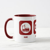 Essen Sie. Schlaf. Fußball. Tasse (Links)