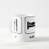 Essen Sie Schlaf-Fußball-Tasse Kaffeetasse (Vorderseite Links)