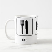 Essen Sie Schlaf-Fußball-Tasse Kaffeetasse (Links)