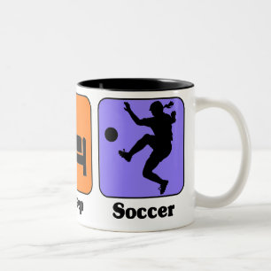 Essen Sie Schlaf-Fußball-Tasse Zweifarbige Tasse
