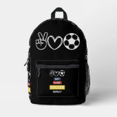 Essen Sie Schlaf Fußball wiederholen Bedruckter Rucksack (Vorderseite)