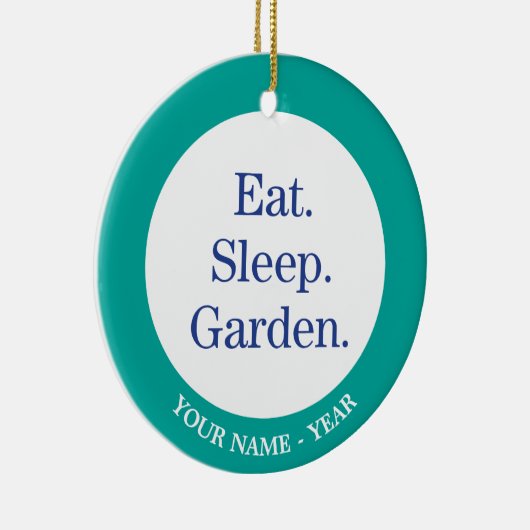 Essen Sie. Schlaf. Garten Keramikornament (Rechts)