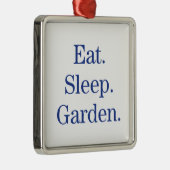 Essen Sie. Schlaf. Garten Ornament Aus Metall (Rechts)