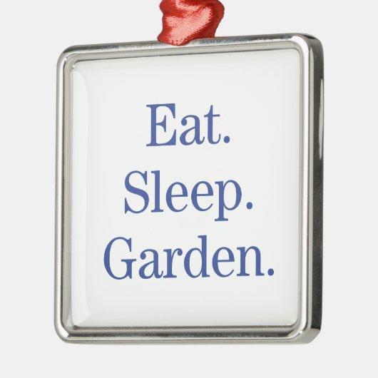 Essen Sie. Schlaf. Garten Ornament Aus Metall (Links)