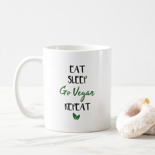 Essen Sie Schlaf gehen vegane vegane die Kaffeetasse (Mit Donut)