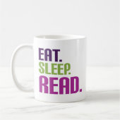 Essen Sie Schlaf gelesene Shirts und Geschenke Kaffeetasse (Links)