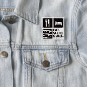Essen Sie Schlaf-Gewehre - Schwarzes Button (Beispiel)