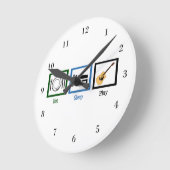 Essen Sie Schlaf-Gitarre Runde Wanduhr (Winkel)