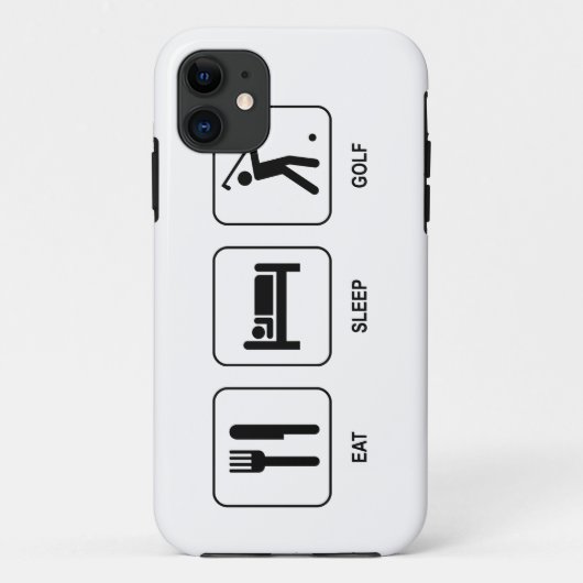 Essen Sie Schlaf-Golf Case-Mate iPhone Hülle (Rückseite)