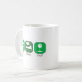 Essen Sie Schlaf-Golf Kaffeetasse (Vorderseite Links)
