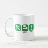 Essen Sie Schlaf-Golf Kaffeetasse (Links)