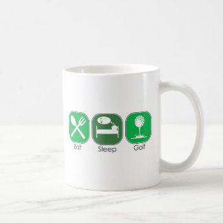 Essen Sie Schlaf-Golf Kaffeetasse