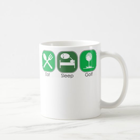 Essen Sie Schlaf-Golf Kaffeetasse (Rechts)