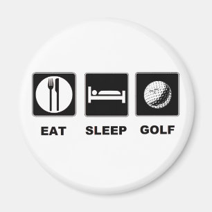 Essen Sie Schlaf-Golf Magnet