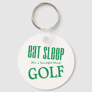essen Sie Schlaf Golf Schlüsselanhänger