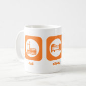 Essen Sie. Schlaf. Golf. Tasse (Vorderseite Links)