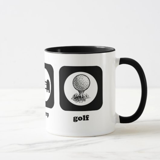 Essen Sie. Schlaf. Golf. Tasse (Rechts)