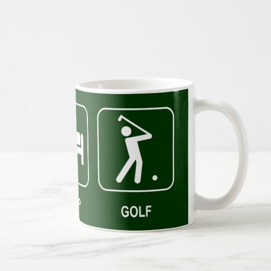 Essen Sie Schlaf-Golf-Tasse Kaffeetasse (Rechts)