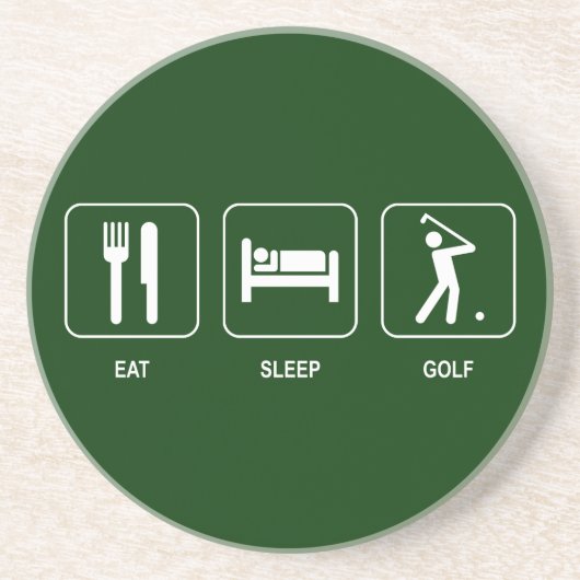 Essen Sie Schlaf-Golf-Untersetzer Untersetzer (Vorne)