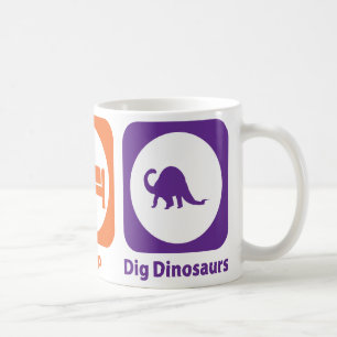 Essen Sie Schlaf-Grabungs-Dinosaurier Kaffeetasse