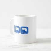 Essen Sie Schlaf-Guinea Kaffeetasse (Vorderseite Links)