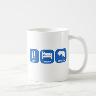 Essen Sie Schlaf-Guinea Kaffeetasse