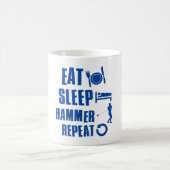 Essen Sie Schlaf Hammer Kaffeetasse (Mittel)