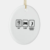 Essen Sie Schlaf-Hammer-Wurf Keramikornament (Rechts)