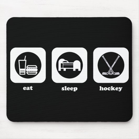 Essen Sie. Schlaf. Hockey. Mousepad (Vorne)