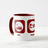 Essen Sie. Schlaf. Hockey. Tasse (Vorderseite Links)