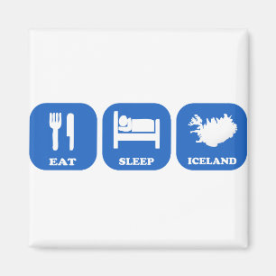 Essen Sie Schlaf Island Magnet
