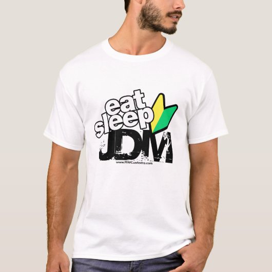 Essen Sie Schlaf JDM (Licht) T-Shirt (Vorderseite)