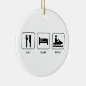 Essen Sie Schlaf-Jet-Ski Keramik Ornament (Rechts)