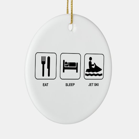 Essen Sie Schlaf-Jet-Ski Keramik Ornament (Rechts)