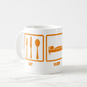 Essen Sie Schlaf-Judo Kaffeetasse (Vorderseite Links)