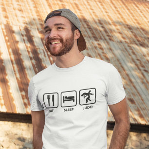 Essen Sie Schlaf-Judo T-Shirt