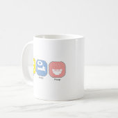 Essen Sie Schlaf kacken Kaffeetasse (Vorderseite Links)