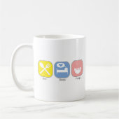 Essen Sie Schlaf kacken Kaffeetasse (Links)