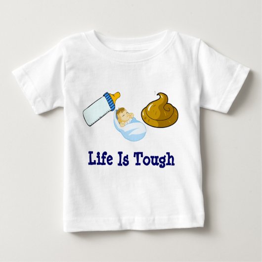 Essen Sie Schlaf kacken, Leben ist stark Baby T-shirt (Vorderseite)