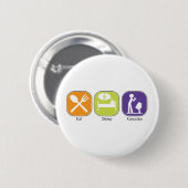 Essen Sie Schlaf-Karaoke Button (Vorne & Hinten)