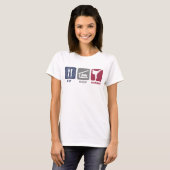 Essen Sie Schlaf-Karate - Mädchen T-Shirt (Vorne ganz)