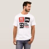 Essen Sie Schlaf-Karten T-Shirt (Vorne ganz)