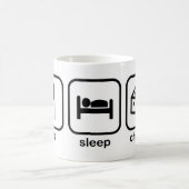 Essen Sie Schlaf-Käse Kaffeetasse (Mittel)
