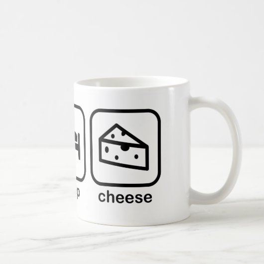 Essen Sie Schlaf-Käse Kaffeetasse (Rechts)