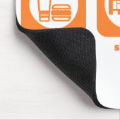 Essen Sie. Schlaf. Kasten. Mousepad (Ecke)
