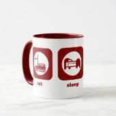 Essen Sie. Schlaf. Kasten. Tasse (Vorderseite Links)