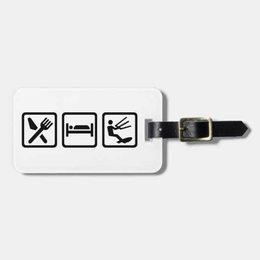 Essen Sie Schlaf Kitesurfing Gepäckanhänger (Vorderseite horizontal)